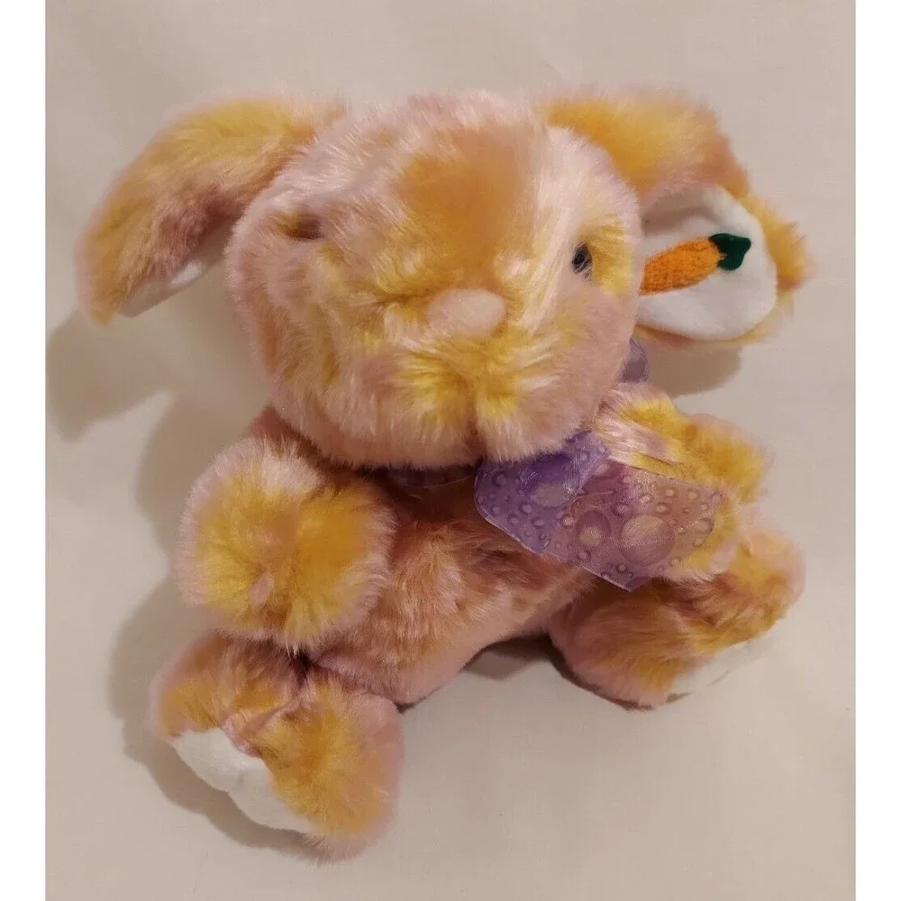 Walmart Easter Bunny Rabbit Carrot Ear 1990's Stuffed Animal Plush Vintage NEW - Picture 1 of 10